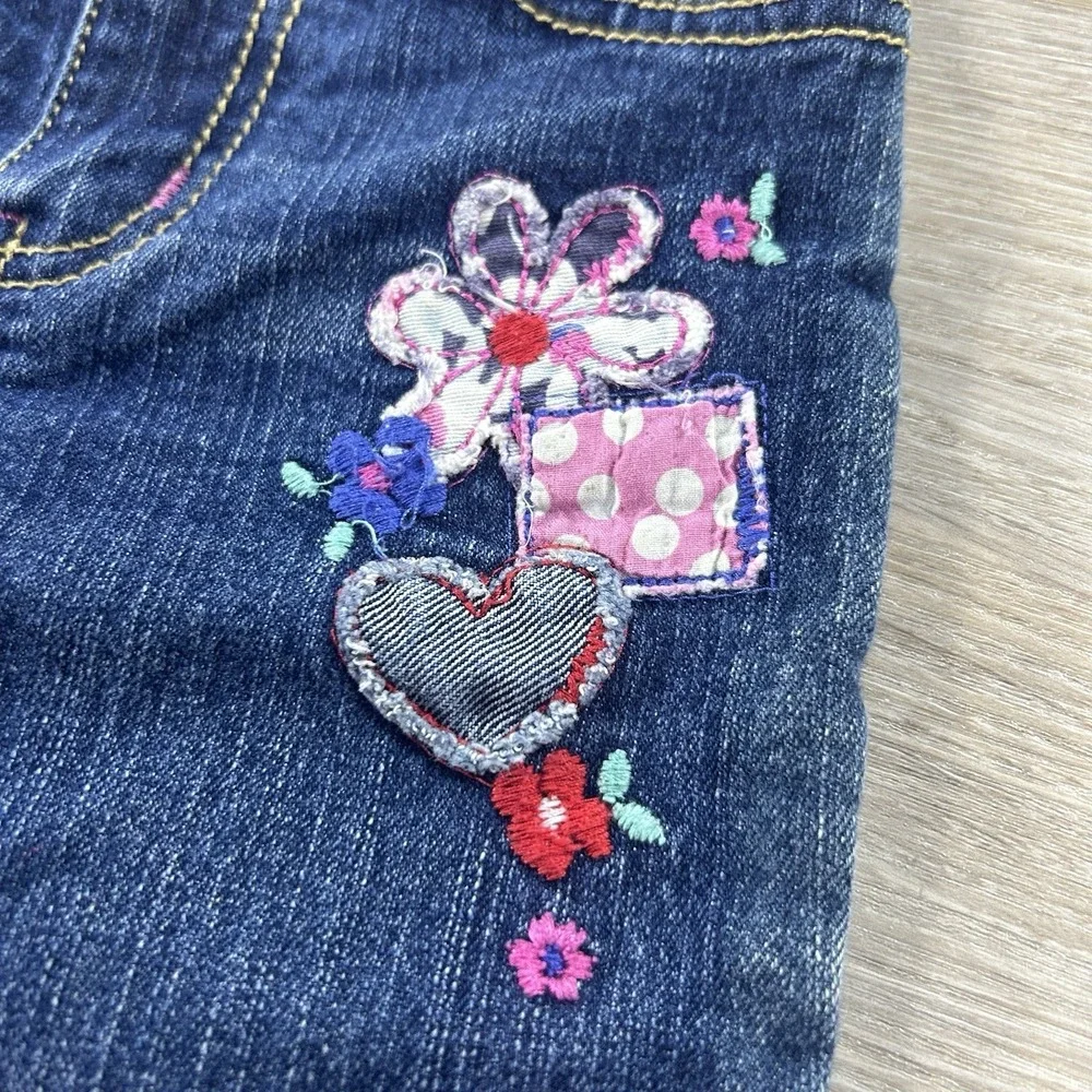 Vtg Est. 1989 The Children's‎ Place 2T Patchwork Straight Cuffed Jeans